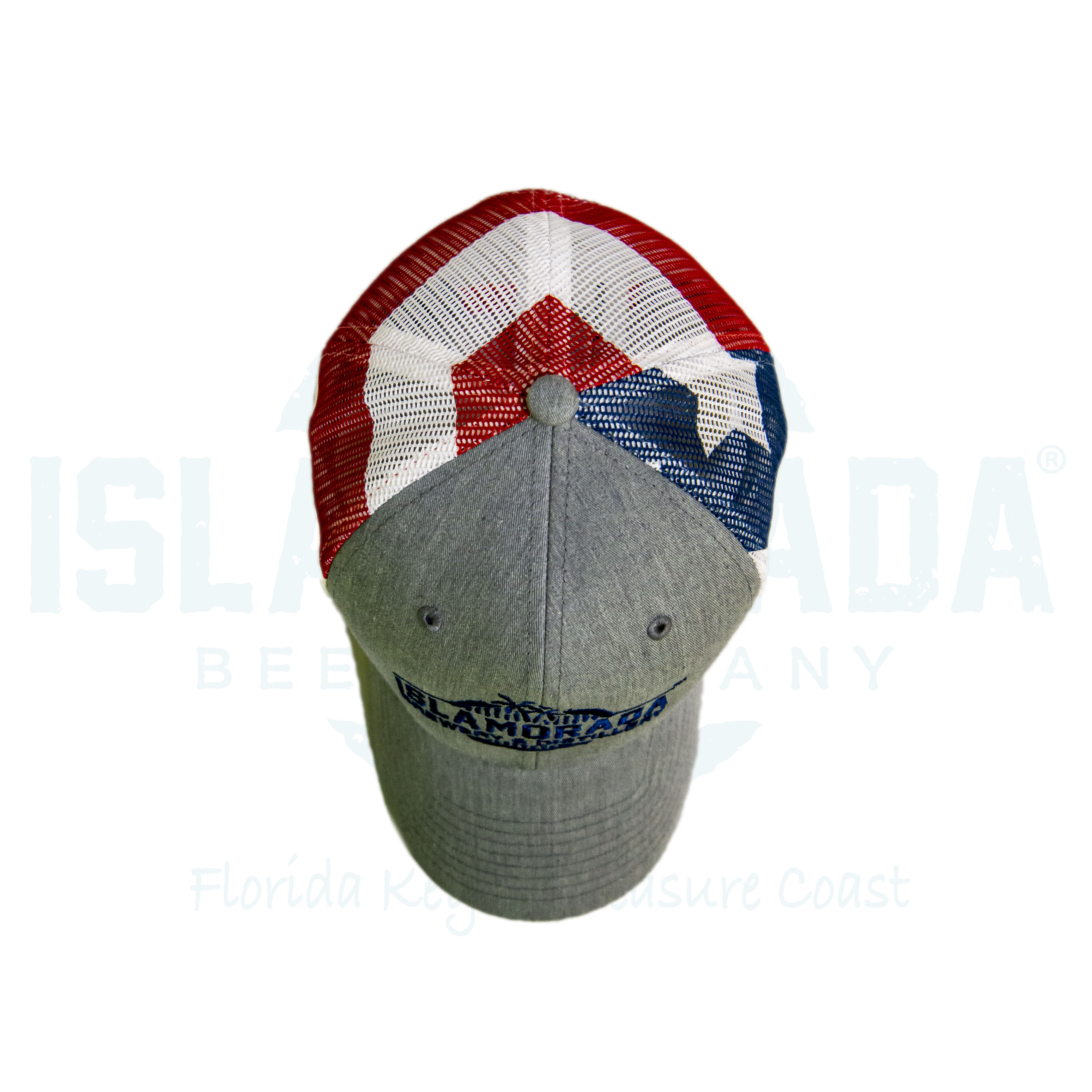 Made USA American Trucker Hat Snap Back Blank – Red White Blue Apparel