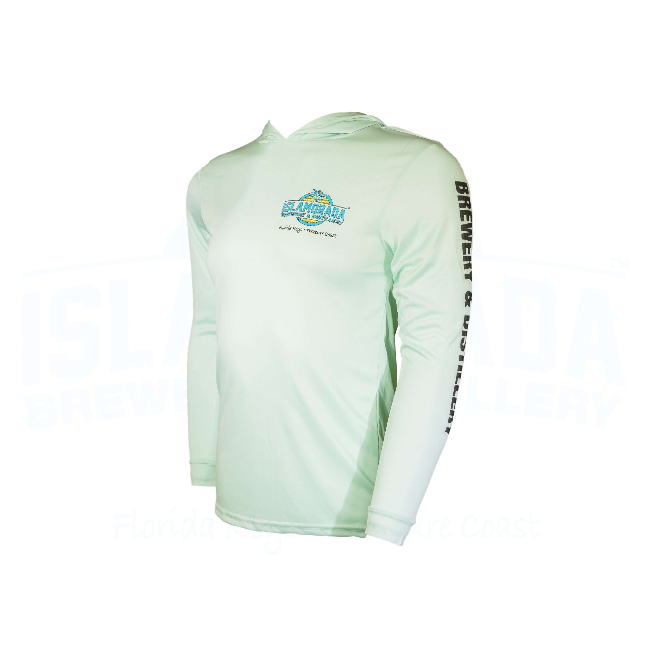 LS Hooded Dry Fit “Tarpon” Mint Green | Islamorada Beer Company