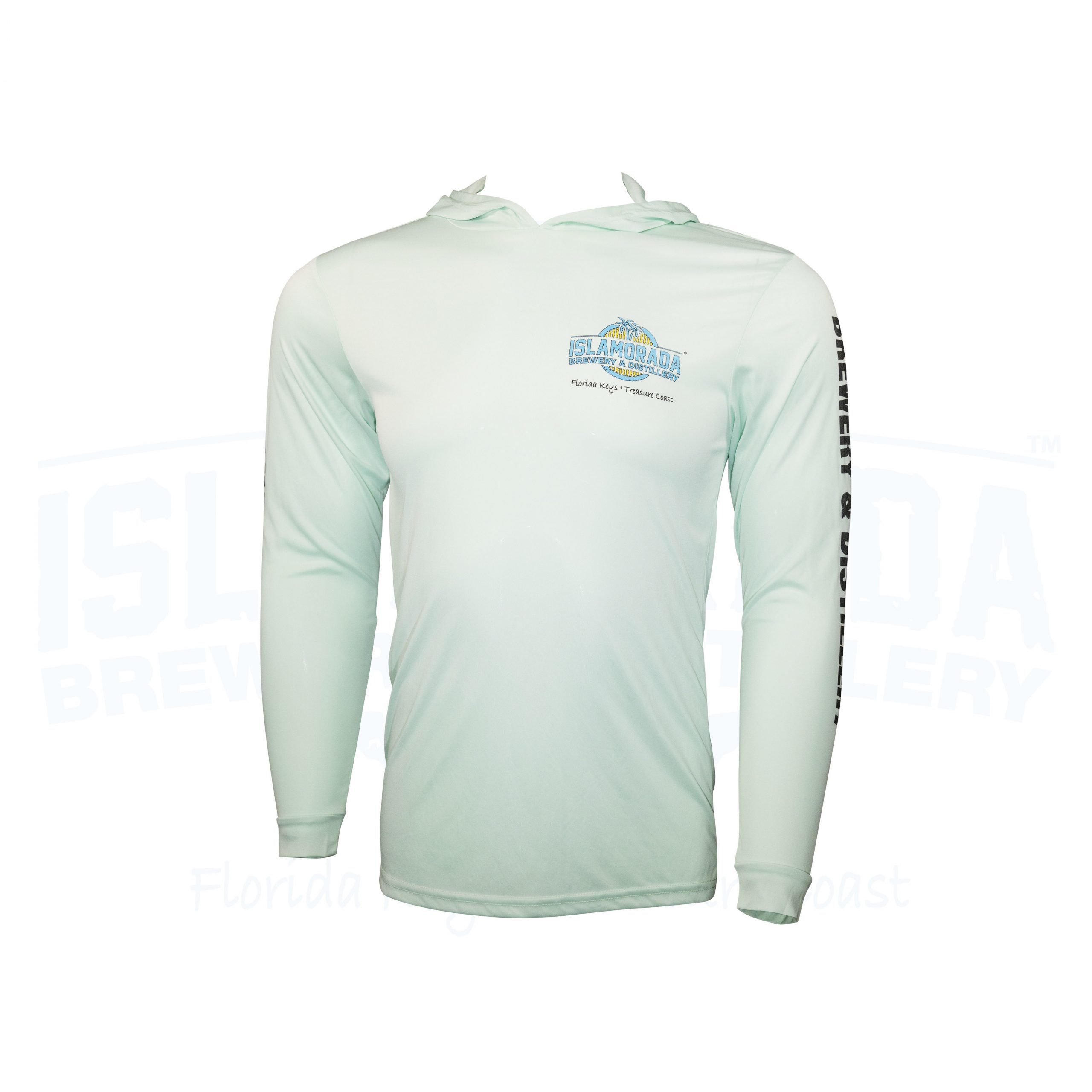 LS Hooded Dry Fit “Tarpon” Mint Green | Islamorada Beer Company