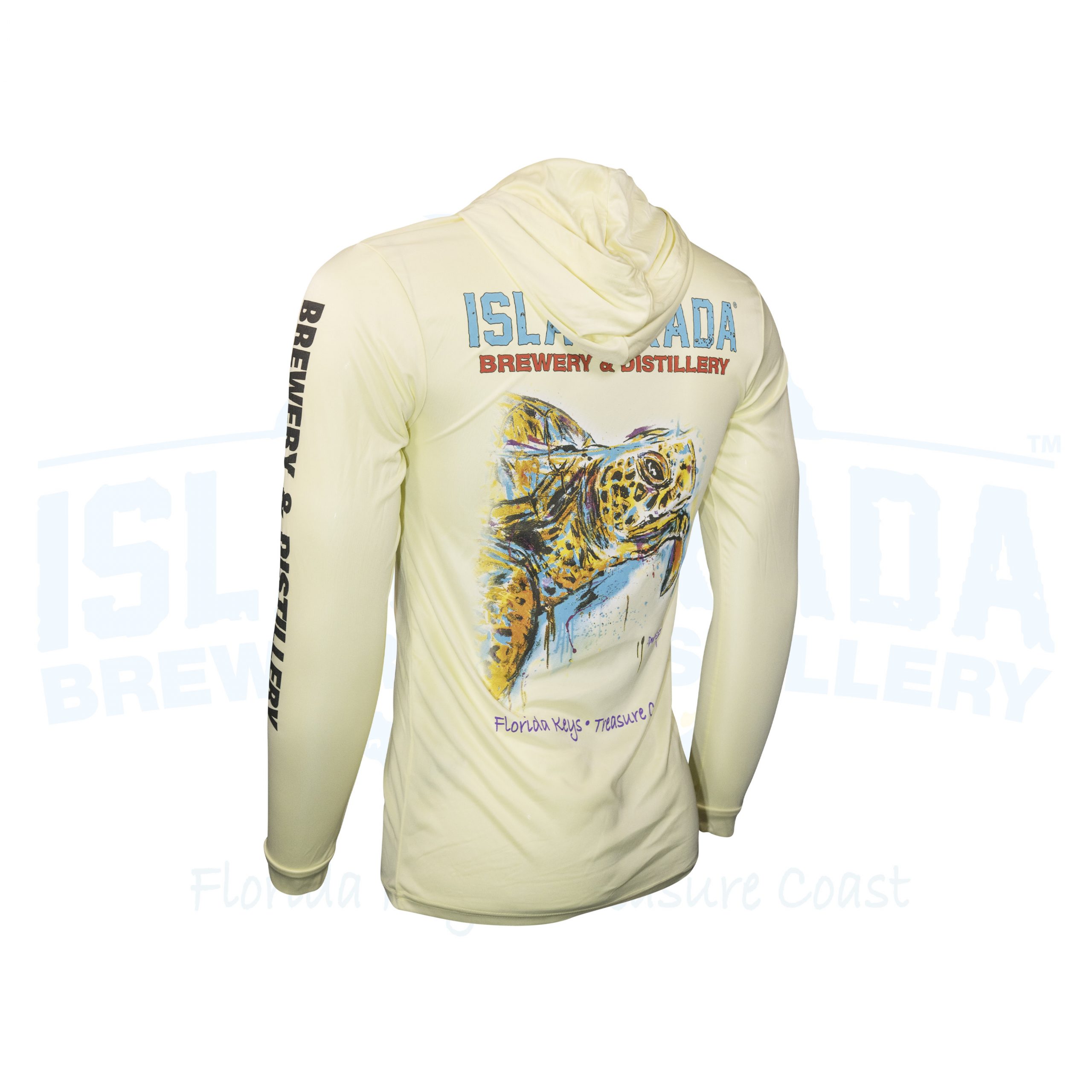 LS Hooded Dry Fit “Turtle” Yellow | Islamorada Beer Company