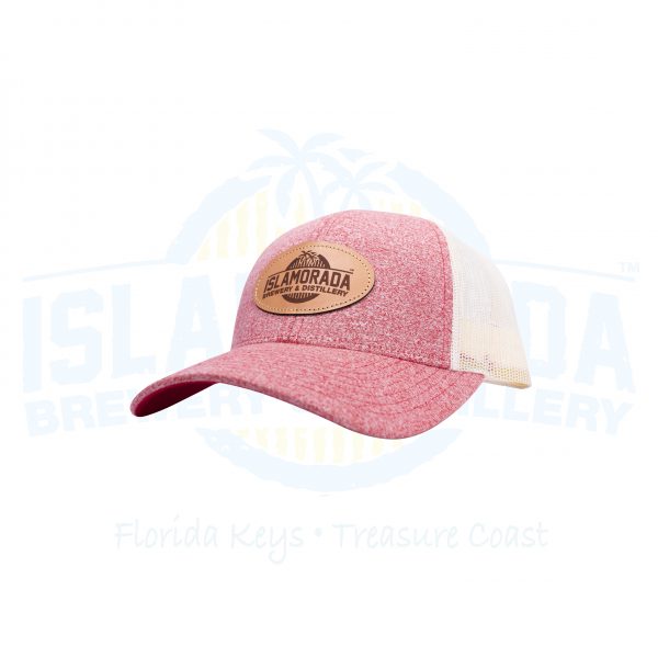 Pink Leather Patch Hat - Image 2