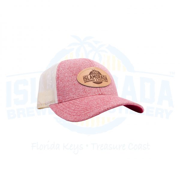 Pink Leather Patch Hat