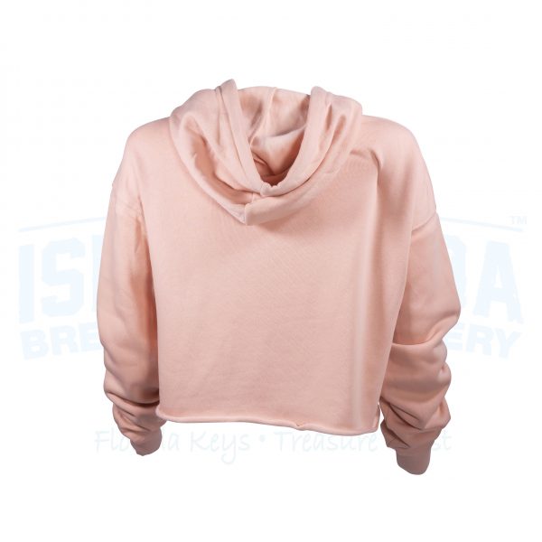 Hooded Pink Crop Pullover Sweatshirt - Image 4