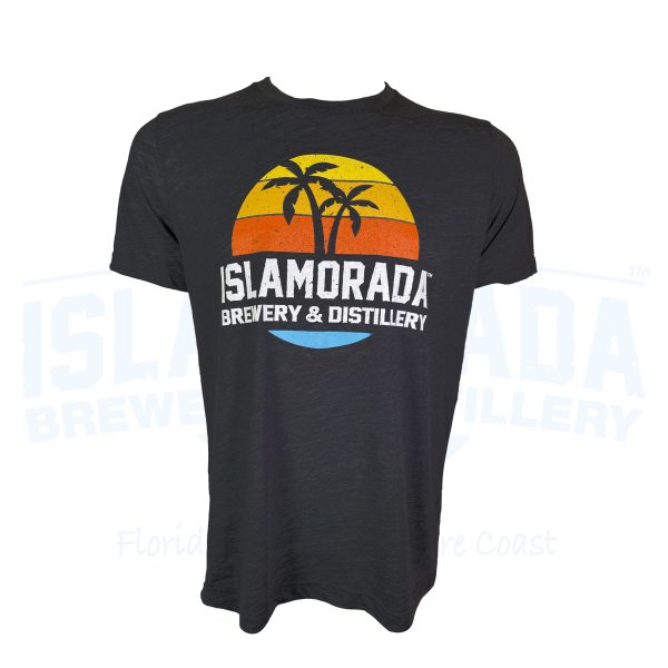 SS Tee “Retro Sunset” Charcoal