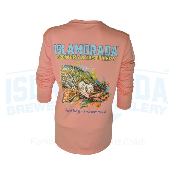 Long Sleeve Dry Fit - Coral Tarpon - Womens - Back