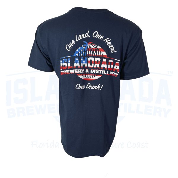 Islamorada Brewery & Distillery America Short Sleeve Cotton men back