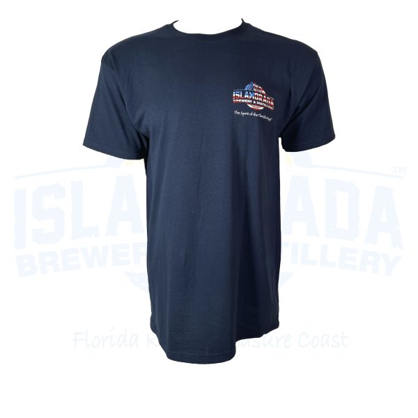Islamorada Brewery & Distillery America Short Sleeve Cotton men front