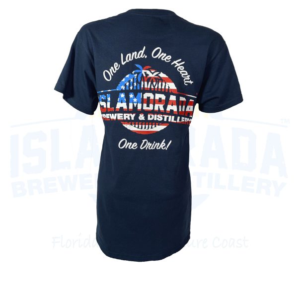 Islamorada Brewery & Distillery America Short Sleeve Cotton women back