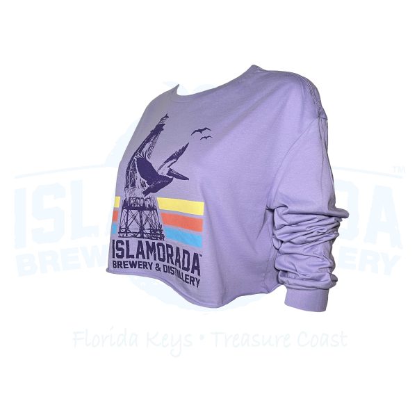 Islamorada Brewery & Distillery Florida Dreamin' Lighthouse Crop - womens side lavender