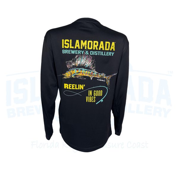 Long Sleeve Dry Fit - Black Sailfish - Womens - Back