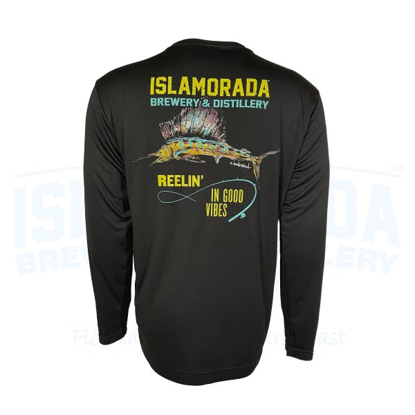 Long Sleeve Dry Fit - Black Sailfish - Mens - Back