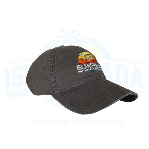 Islamorada Brewery & Distillery charcoal dad hat retro side 2